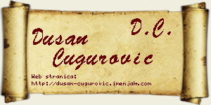 Dušan Čugurović vizit kartica